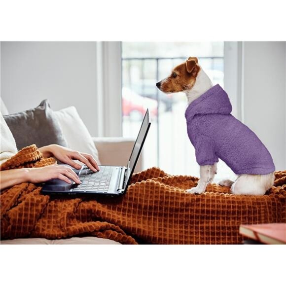 XS Sweaters for Small Dogs Dog Hoodie Pet Clothes Warm Soft Cozy Coats - Picture 6 of 7